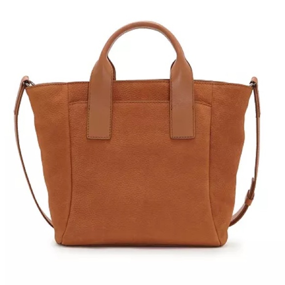Lucky Brand Women's Leather Hahn Mini Tote Handbag Purse Crossbody Cognac Brown - Picture 4 of 16